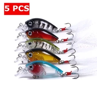 Kit 05 Iscas Artificiais Importadas 1/2 Meia Água de 4,5 cms e 4 gramas Pesca Tucunaré Traíra Dourado Robalo Black Bass