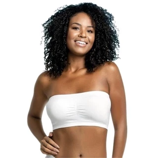 Top Bustie Sutiã Faixa Tomara que Caia Sem Alças Com Bojo Removivel Adulto Feminino Zee Rucci