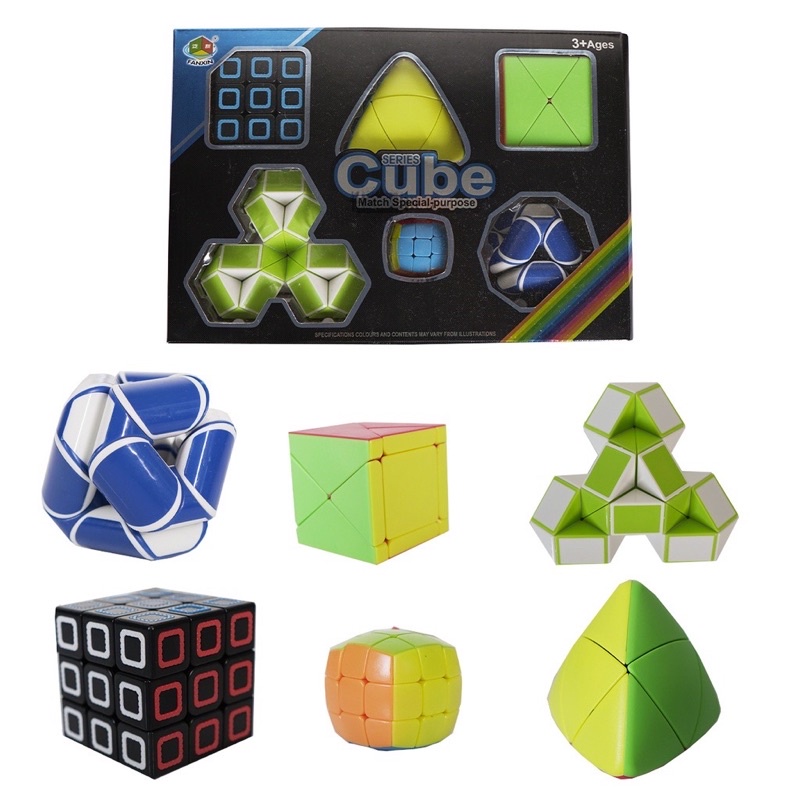 cubo mágico kit cube profissional com 6 pecas
