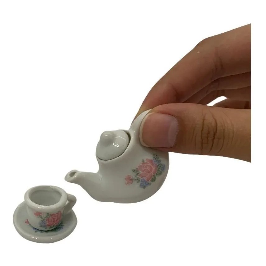 Mini Jogo De Chá Porcelana Lembrancinha no Shoptime