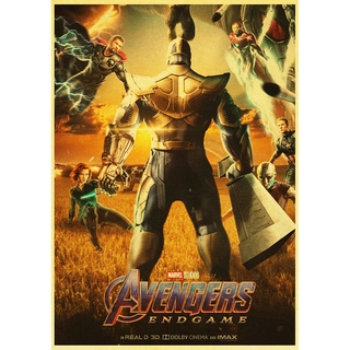 Novo Filme Marvel Avengers Endgame Cartaz De Papel Kraft Super Hero Retro  Poster And Prints Café Quarto Adesivos De Parede Pintura Da Arte