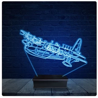 Luminária Led Acrilico Abajur - Avião Grande Gigante