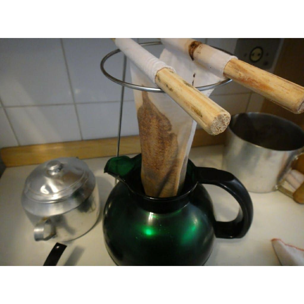 Coador Tradicional de Café Chá de Pano Algodão Coe Seu cafezinho no Estilo Retrô da Fazenda.