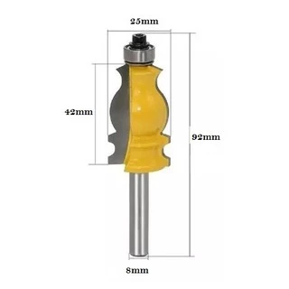 Fresa P/ Moldura Tipo Coluna Romana para Madeira Haste 8,0mm Tupia de Coluna(Oferta)