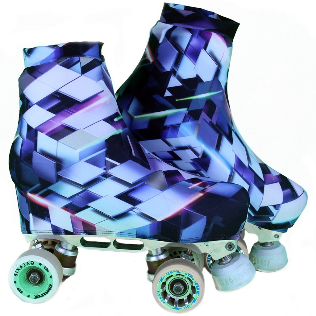 Polaina Capa Cobre Patins Patinashow Estampa Abstrata 3