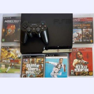 Console Playstation 3 Sony - PS3 Super Slim 250Gb + Controle - FF