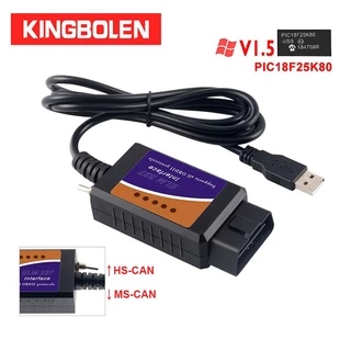 elm327 usb v1.5 Modificado Para ford forscan elmconfig Função Oculta ch340 + pic18f25k80 chip hs/ms Pode obdii/obd2 auto scanner