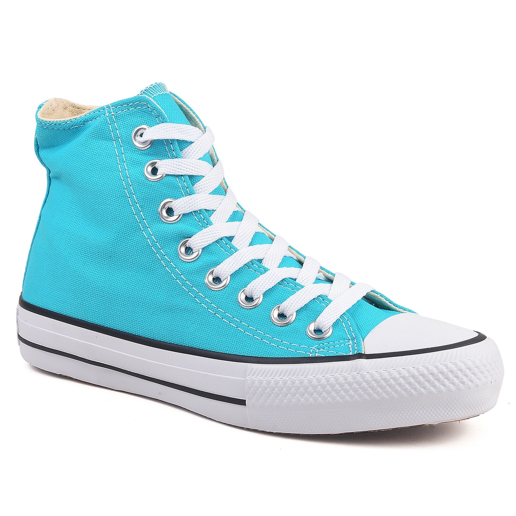 All star cano alto azul com strass