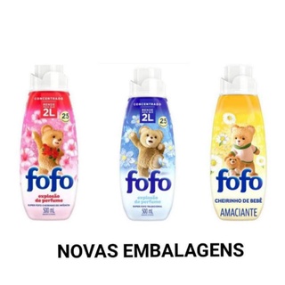 Kit 3 Amaciantes de Roupa Concentrado FOFO 500ml. Fragrâncias Variadas