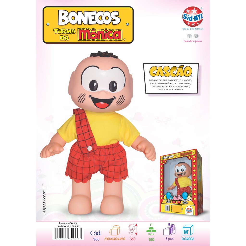 Boneco Turma Da Mônica Cascão 35cm Original Sidnyl Shopee Brasil 9655