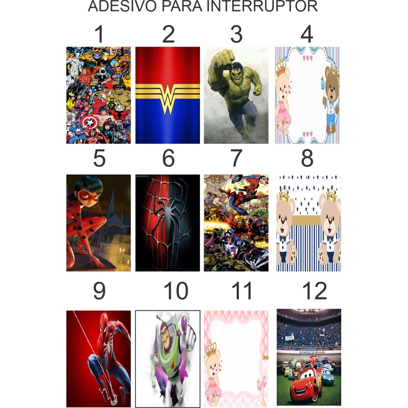 Adesivo Interruptor ( TOMADA ) *ATENÇÃO AS MEDIDAS*