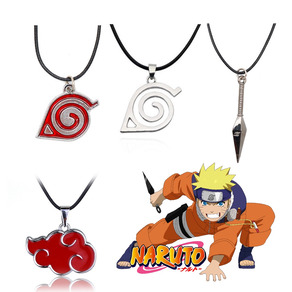 Kit 2 Colares Cordão Naruto Akatsuki Elastano Símbolo. em Promoção na  Americanas