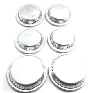 kit com 6 Bacias Fogão Dako Conjugada boca chama tampa 4 Pequenas de 19mm E 2grande de 22mm