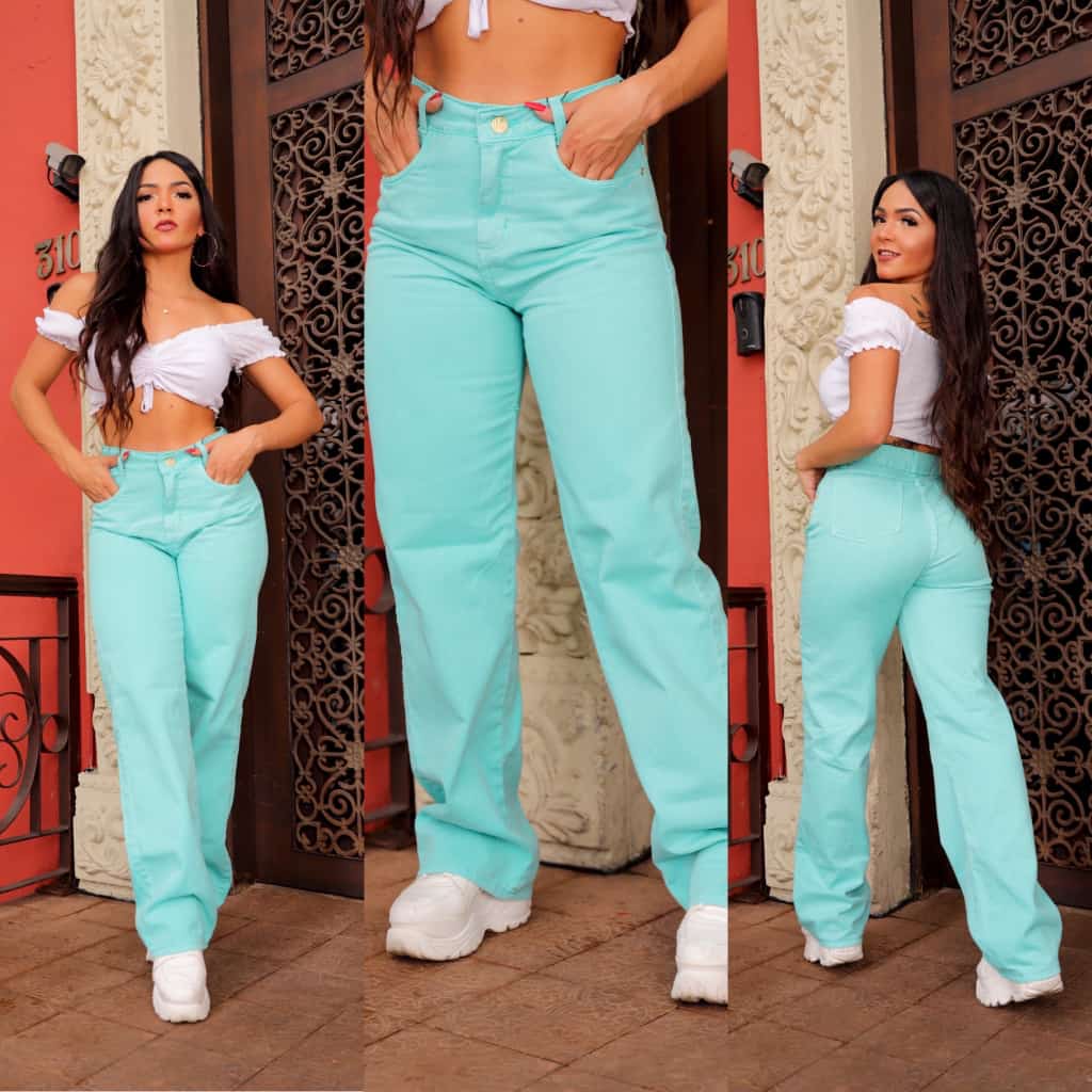 Calça verde hot sale água