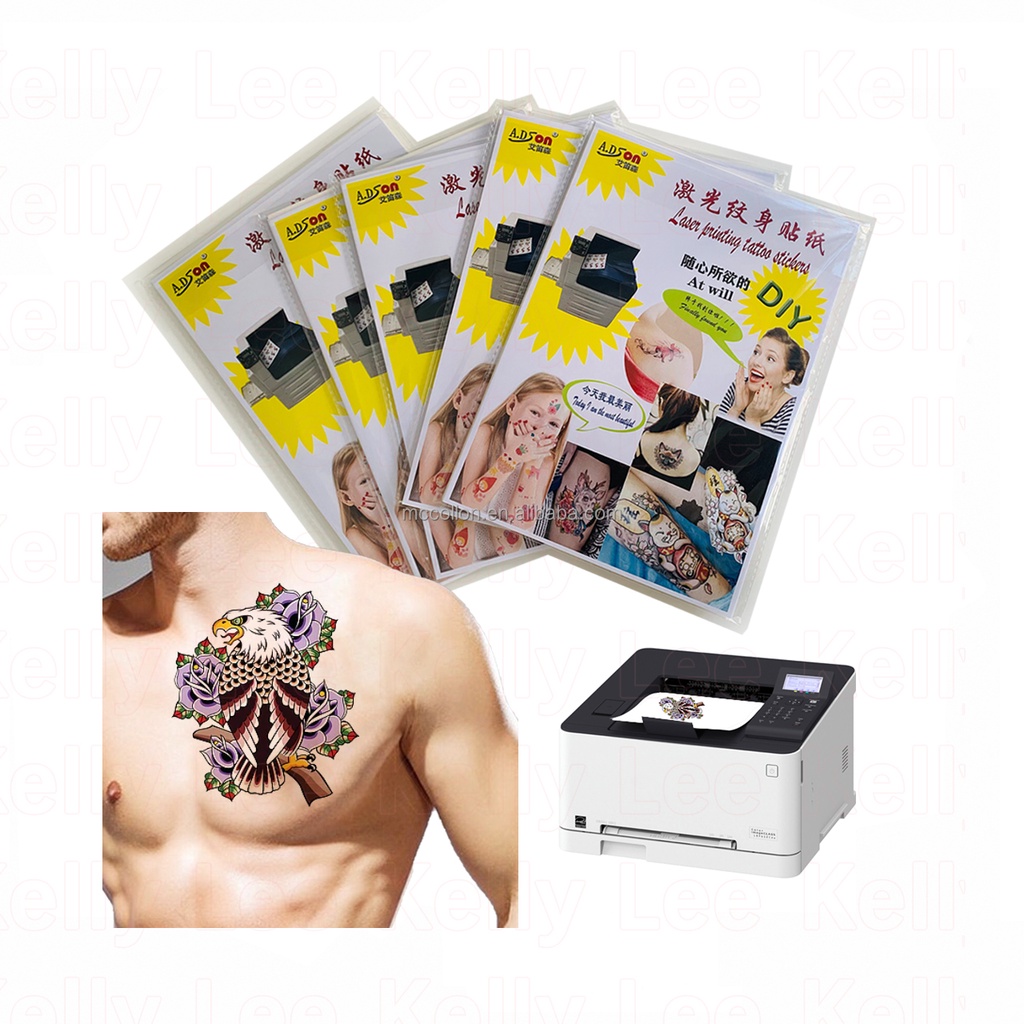 700 Sheets=500 sheets of temporary tattoo paper INKTJET + 200 sheets of temporary  tattoo paper LASER - AliExpress
