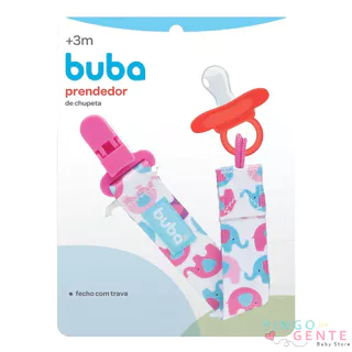Prendedor De Chupeta Elefante Rosa Buba