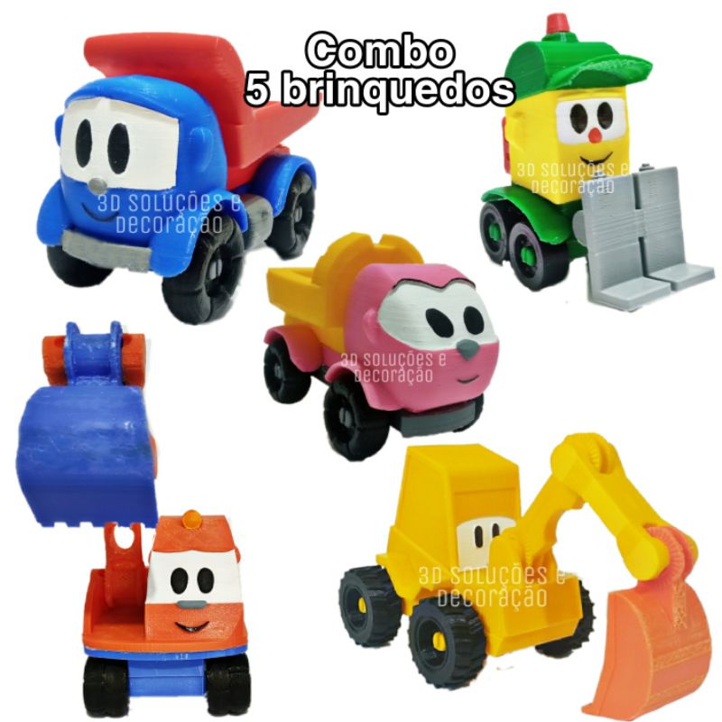 Scoopy personagem Léo o Caminhao brinquedo impressão 3D