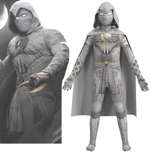 Marvel Moon Knight Cosplay Fantasia Para Crianças Marc Specto Capa Macacão