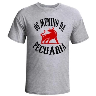 Camiseta infantil os menino da pecuária agro roça boi