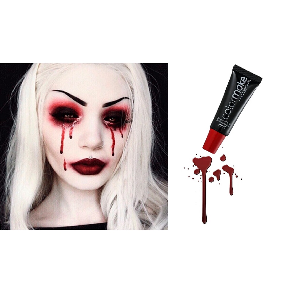 Sangue fake 🩸#makeup #maquiagem #halloweenmakeup #halloween