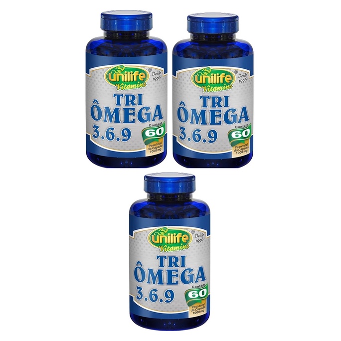 Kit com 3 - Tri-Omega 3.6.9 com 60 capsulas Original | Shopee Brasil
