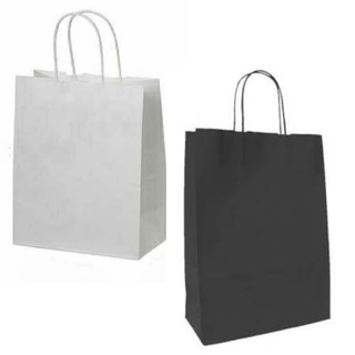 Sacola de Papel Branco ou Preto (50 Unidades)