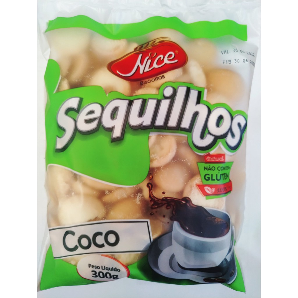Sequilho sabor côco 300gr