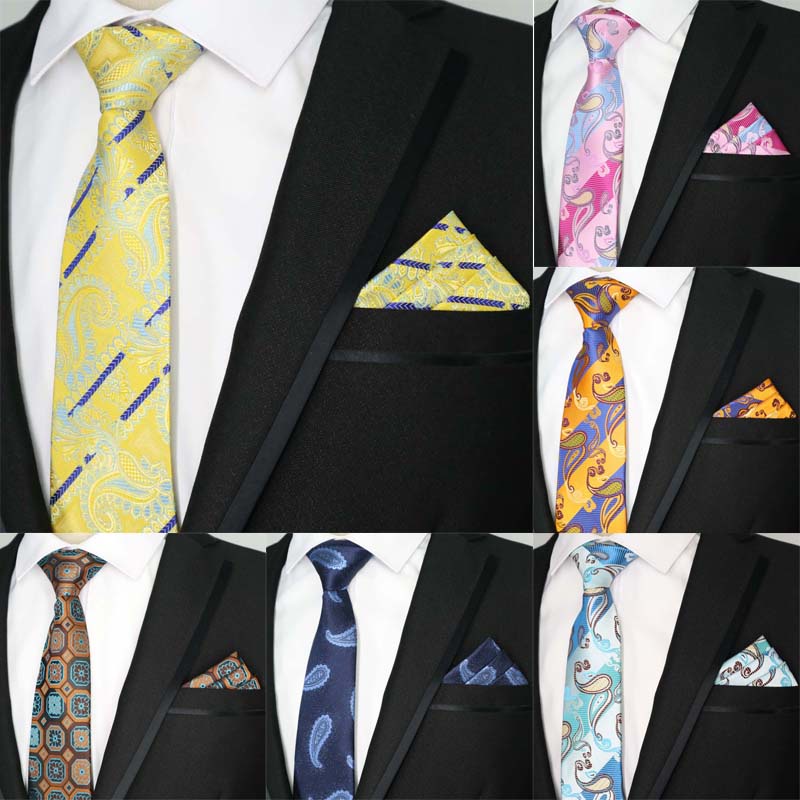 Conjunto Gravata E Lenço DQT - Listras Finas - 9cm Clássico