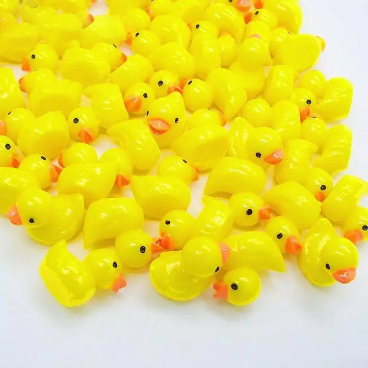 50pc/pack Duck Figurine Little Yellow decor mini acartoon De Jardim De Fadas