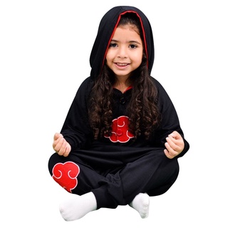 Nuvens Akatsuki Macacão Pijama Verão Adulto Oficial Naruto