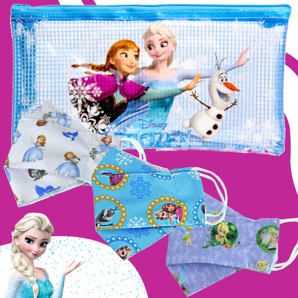 Máscara Infantil da Elsa do filme Frozen 3 Camadas