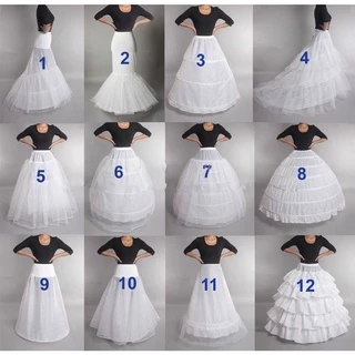 Vestido De Noiva Saia De Apoio 3 Círculos 6 Aço Rígido Malha Pettiskirt Com Babados Elástico Cinto De Renda Anágua