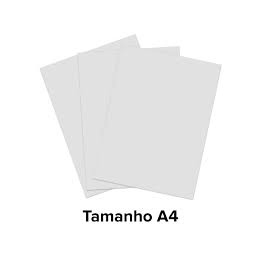 Papel Sulfite 600 unidades Folha de Ofício A4 Comum Gramatura 75 Branco ...