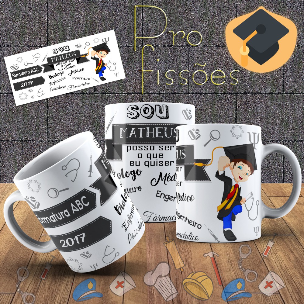 Caneca Formando Formatura personalizada com nome 2239 | Shopee Brasil