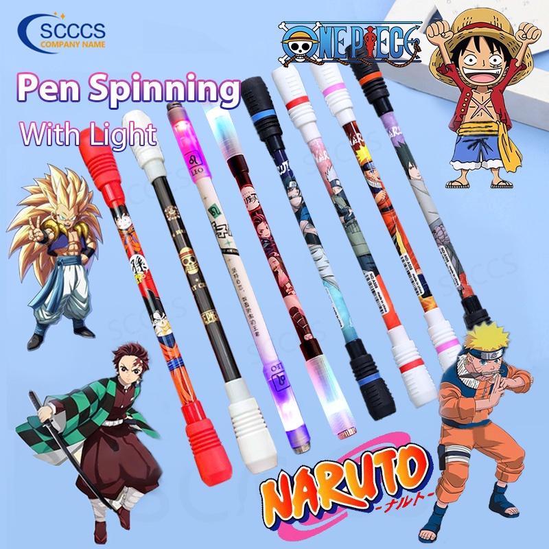 Venda 1pcs de giro pen spinning jogos de caneta para crianças estudantes de  escrita brinquedo engraçado canetas de desenho animado anime bonito caneta  gel de material escolar > Escritório & Da Escola