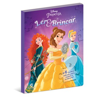 Livro Quebra Cabeça Princesas Disney Cartonado Infantil Novo