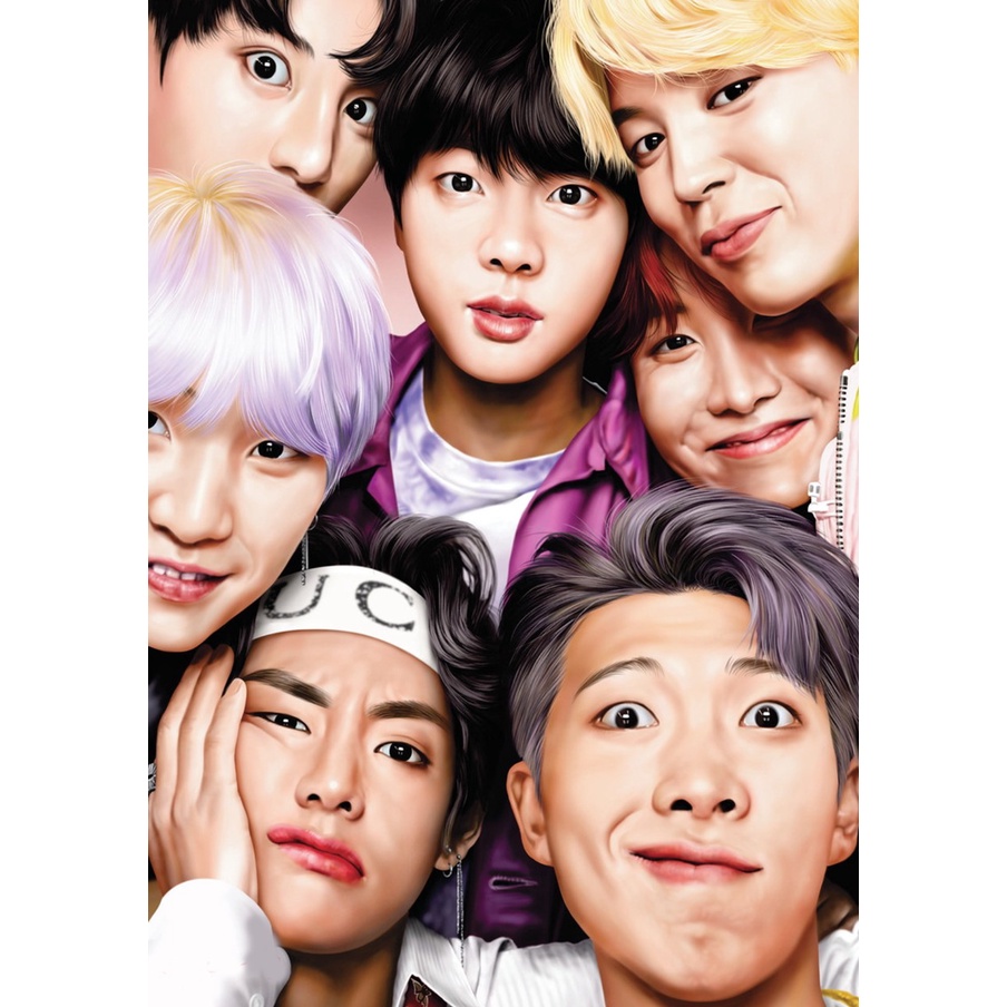 Poster Premium - Bts - V - Suga - Jeon Jung Kook - Rm - Park Ji