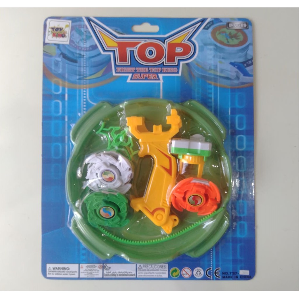 BRINQUEDO - Lote de 3 peões Beyblade com lançadores. Ma