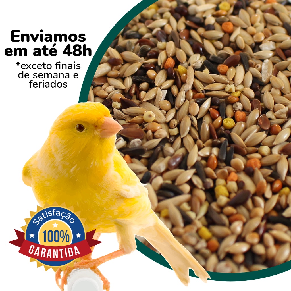 Ração Premium de sementes e extrusadas - Linha Gold Mix - Para Canários -200g (unid)