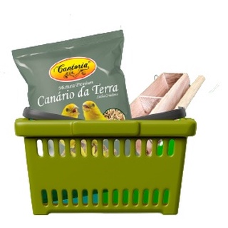 COMBO: Ração Canário da Terra + Comedouro Artesanal