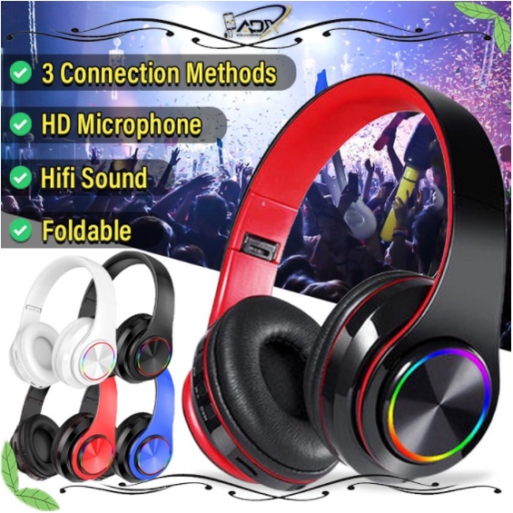 Fone Orelha de Gato Gatinho Cat 5.0 Bluetooth Ear Com Led Rgb Headphone  Original E11