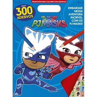 PJ Masks - Prancheta para Colorir com Adesivos