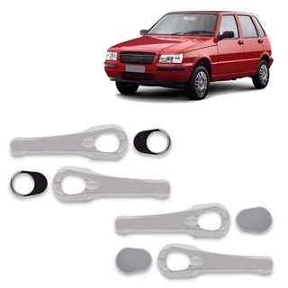 Kit Cromado Cobre Maçaneta Uno Fiorino 2001-2010 para 4 Portas