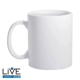 12 Canecas Brancas Porcelana Importada Sublimação 325ml Live | Shopee ...