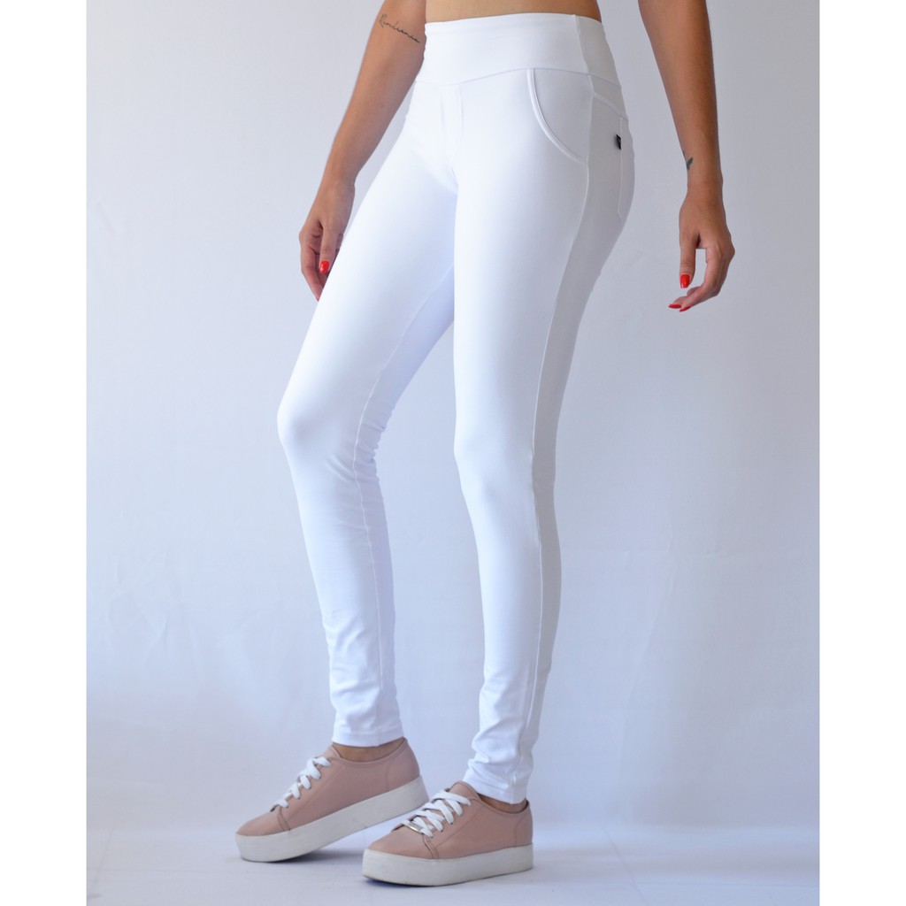 Calça Montaria Vital Wear Suplex Poliamida Branca