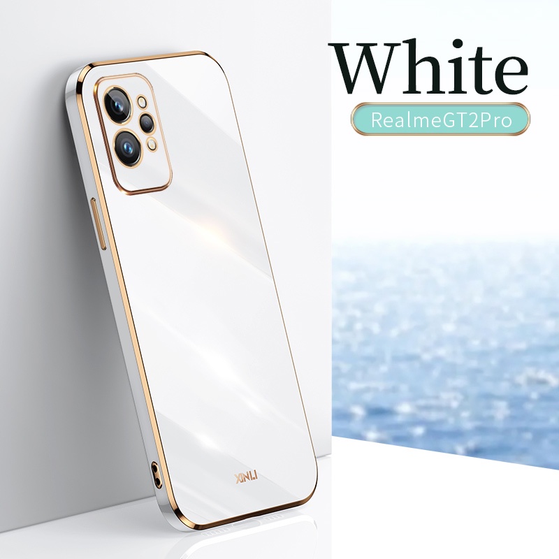 Cover In Pelle Per Realme GT2 PRO, Custodia Sottile Con Retro Rigido E Bordo Morbido TPU, Colore Rosso - 2