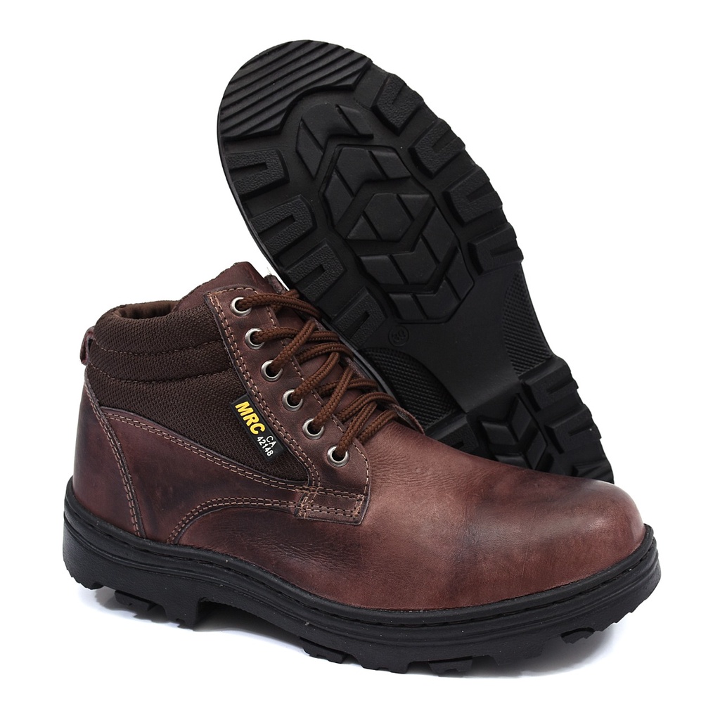Coturno Bota Segurança MRC em Couro para Trabalho com CA