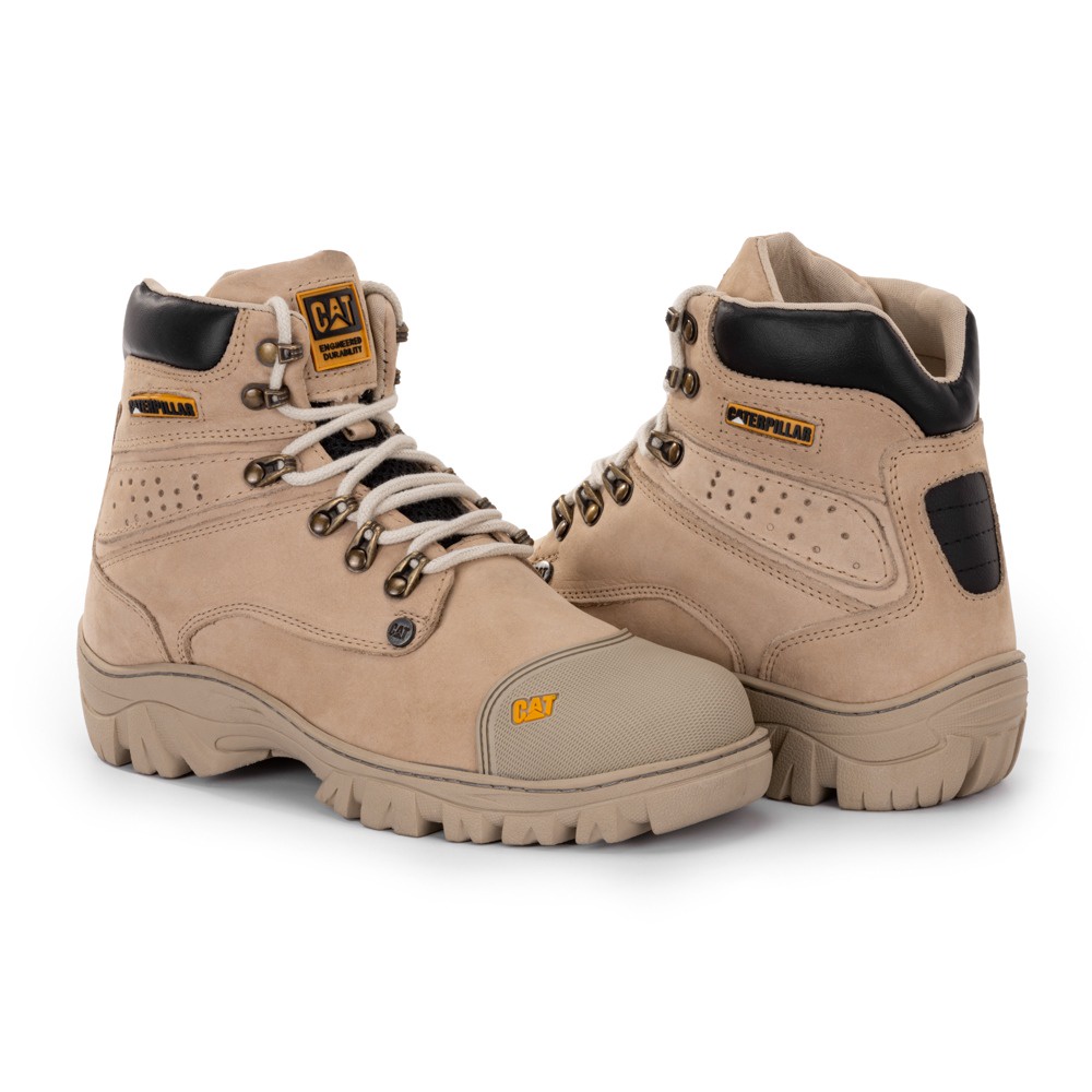 Bota Em Couro Caterpillar Palmilha Em Explorer Cano Alto Preto