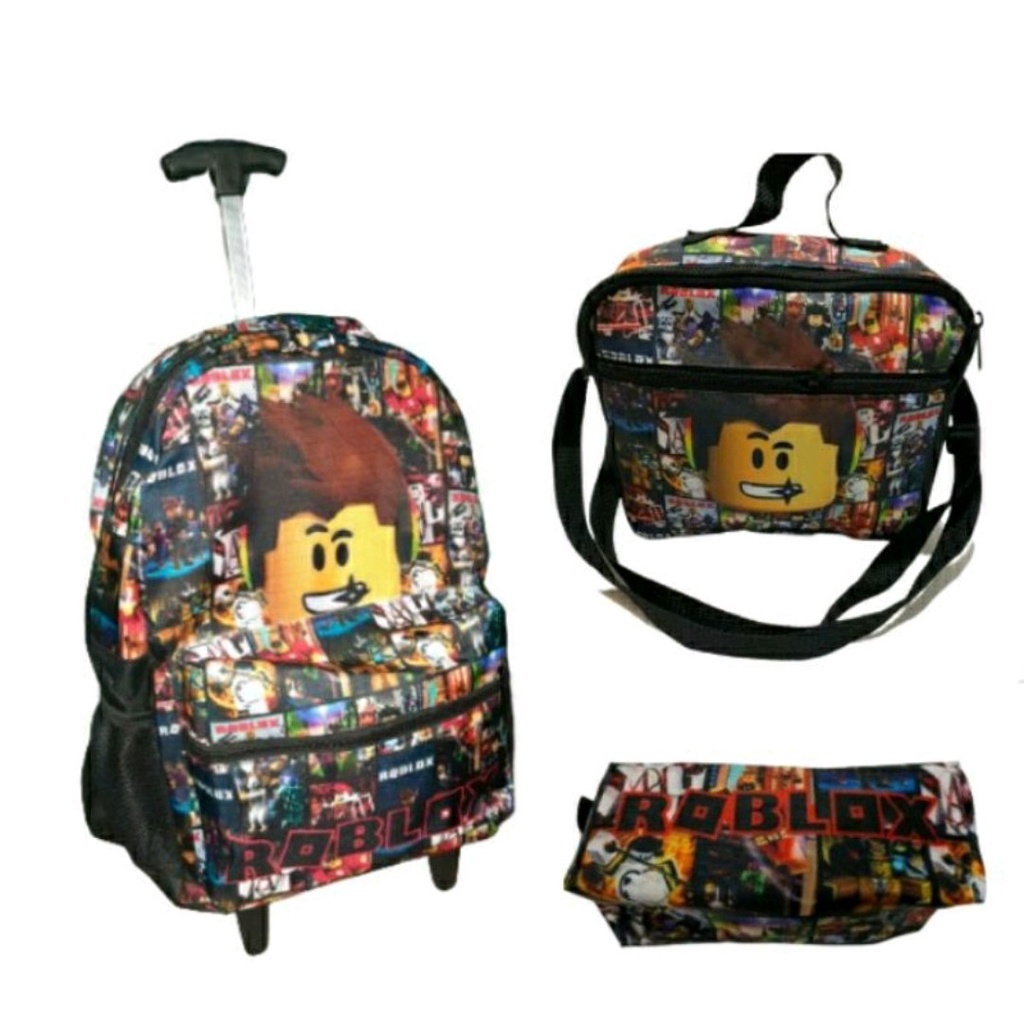 Mochila Escolar E Conjunto De Lancheira Para Estudantes Roblox Desenho  Animado/Crianças/Kit De Pacote + Livro De Almoço Traseiro