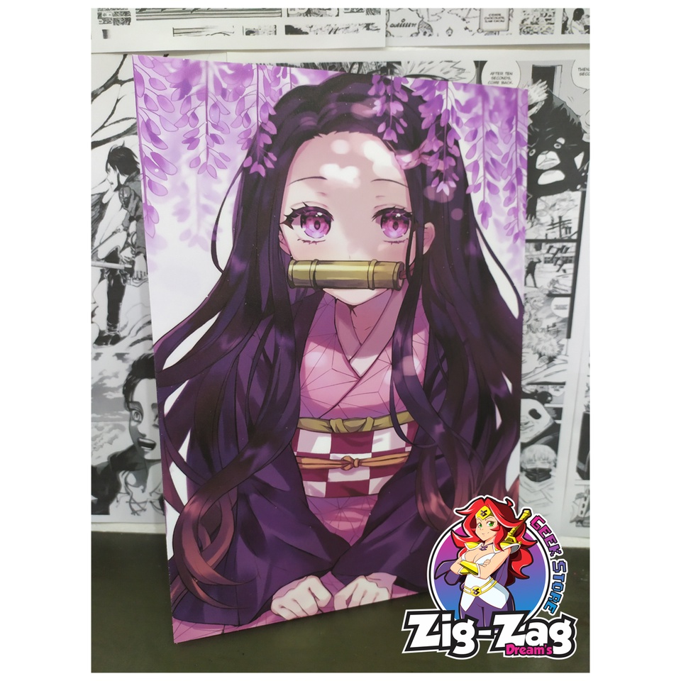 Lousa Plastificada 12x18 cm Nezuko Demon Slayer